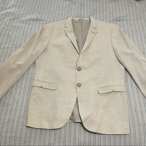US 44 Off White Zara Man Blazer w/ light brown button